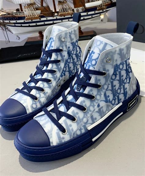 dior high top sneakers blue|b23 high top sneaker price.